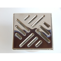 kratka kanalizacyjna 15x15cm. fi110 pionowa metal biała