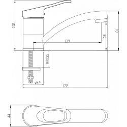 Bateria umywalkowa TURIS BKT 026D